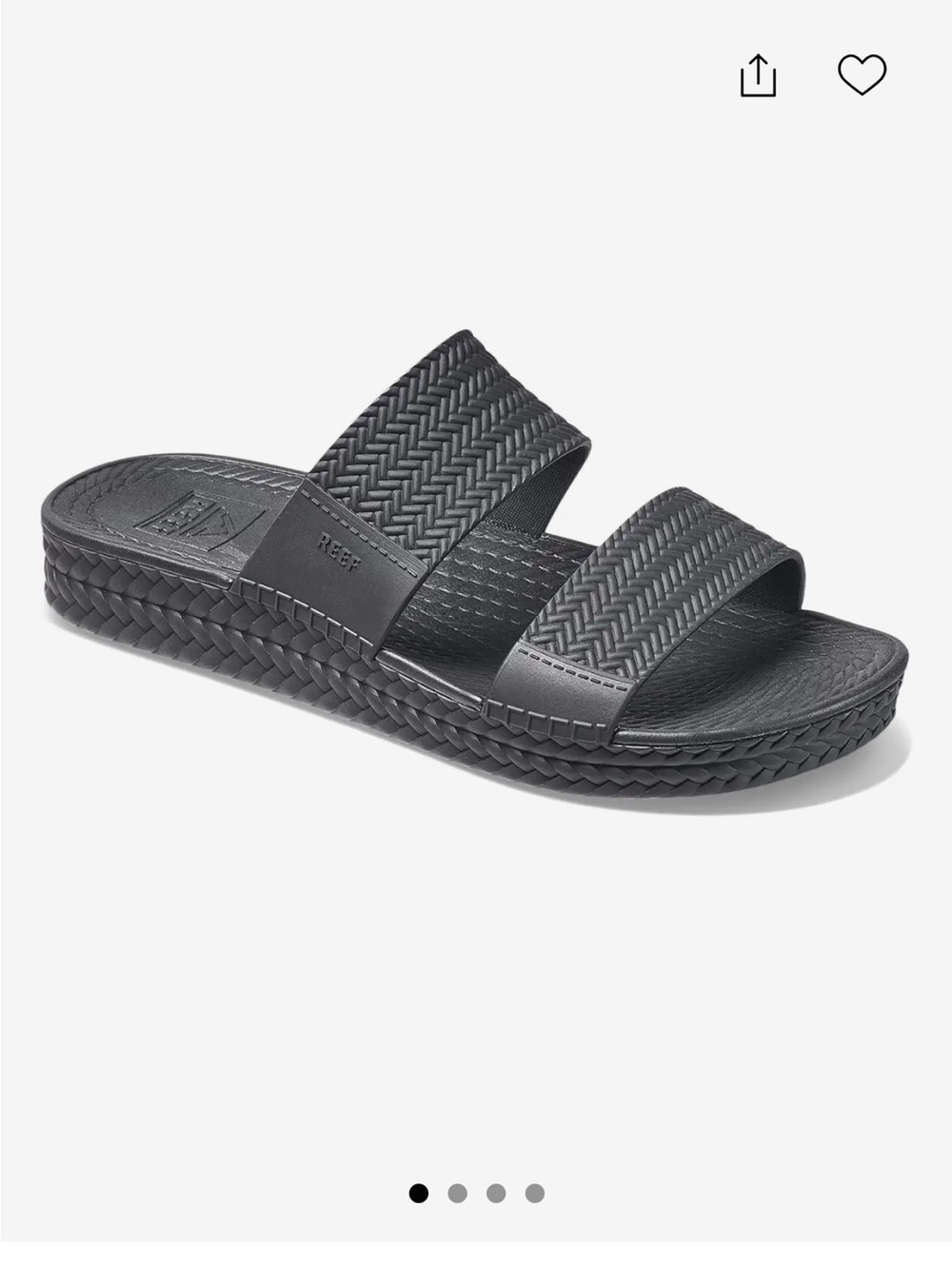 Reef Women's Water Vista Slide Sandal - Black 8